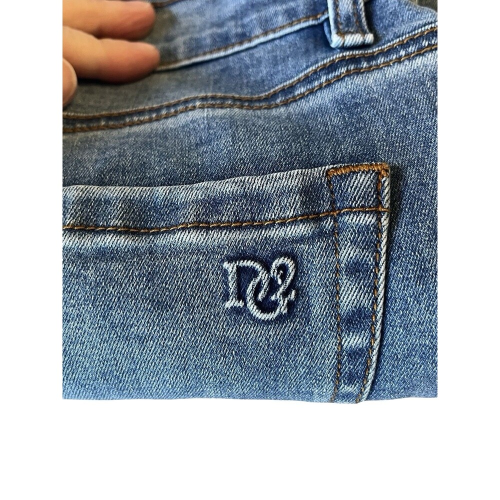 DG2 Diane Gilman Embroidered Floral Paisley Stretch Skinny Ankle Jeans Womens 4P - Picture 10 of 10